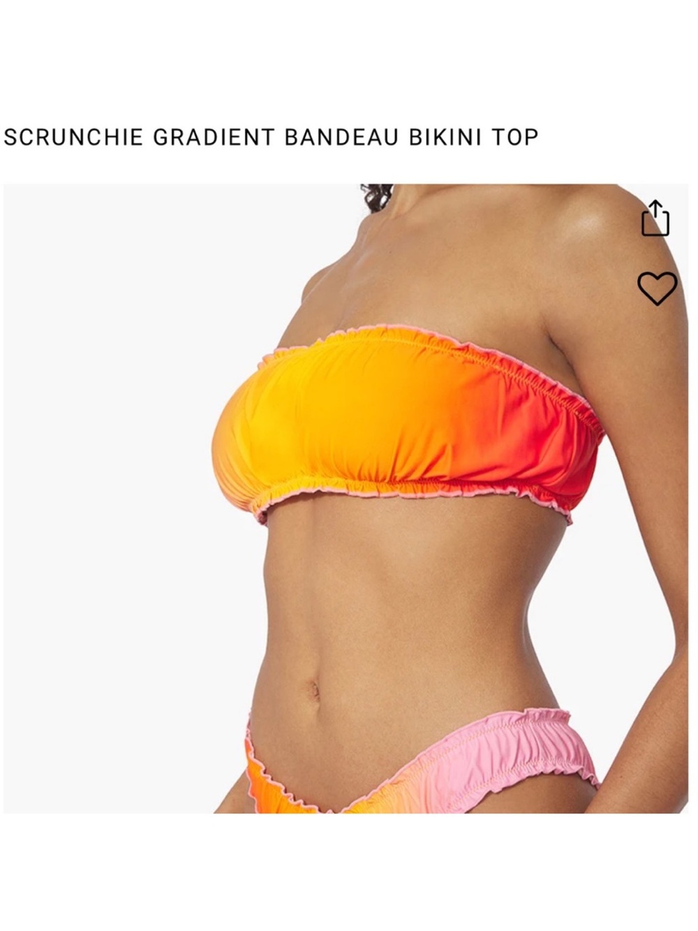 NWOT WeWoreWhat ombré Scrunchie Bandeau Bikini Top
